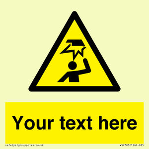 Custom warning overhead obstacle